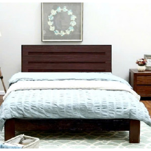 Oak 09 - 1m4 x 2m : Giường Ngủ Gỗ Sồi Panel - Nâu Walnut